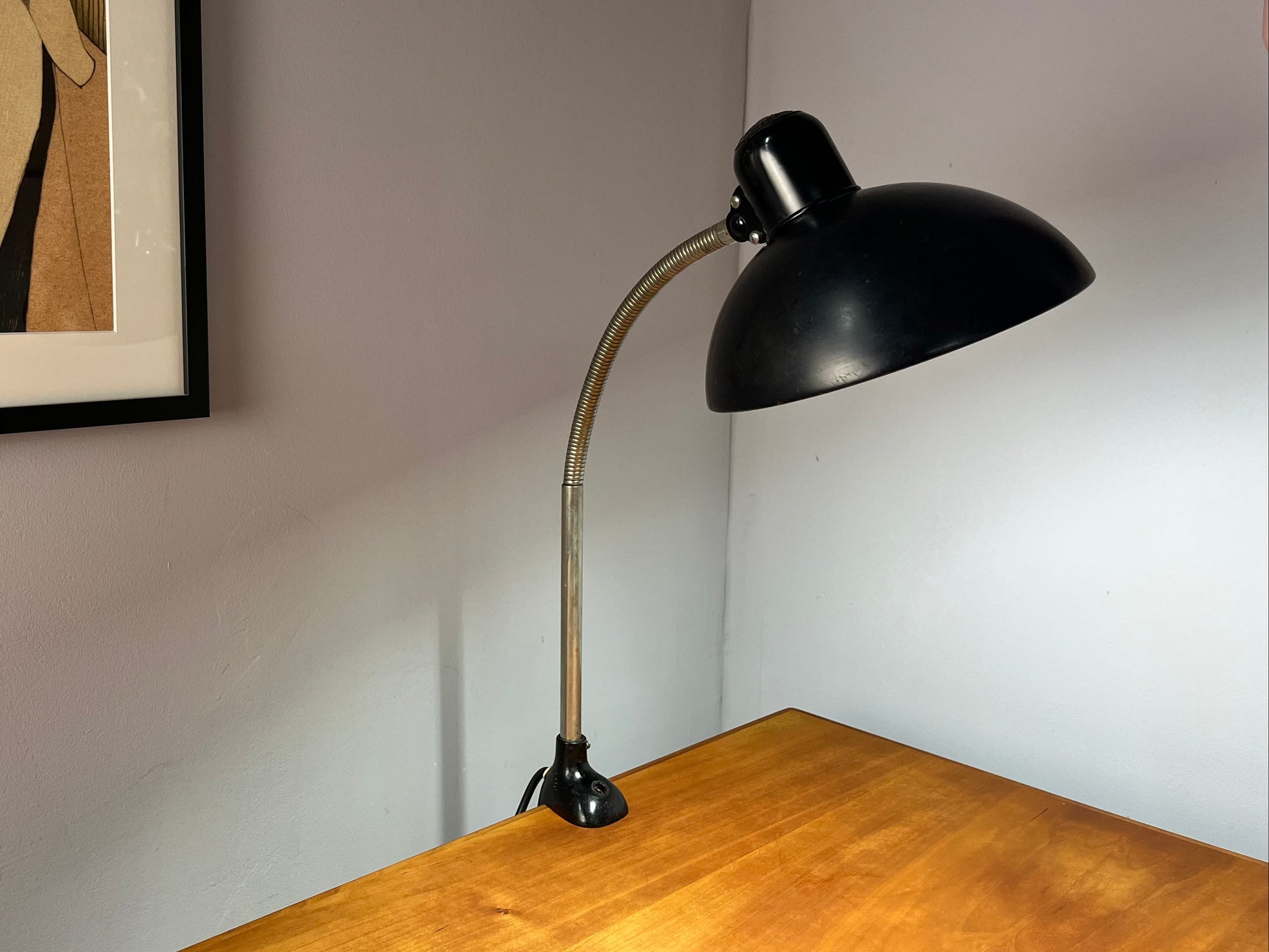 Klemmlampe schwarz von Christian Dell für Kaiser Idell