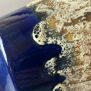 Blumentopf Fat Lava blau
