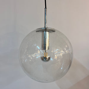 Kugellampe Glas Chrom von Glashütte Limburg