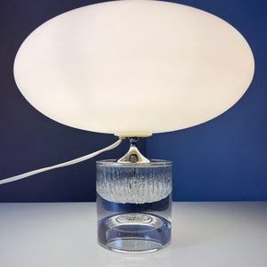 Tischlampe weiß Glas von Daum Nancy
