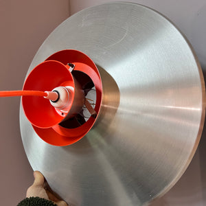 Lamellenlampe Søvaern silber orange von Carl Thore für Granhaga