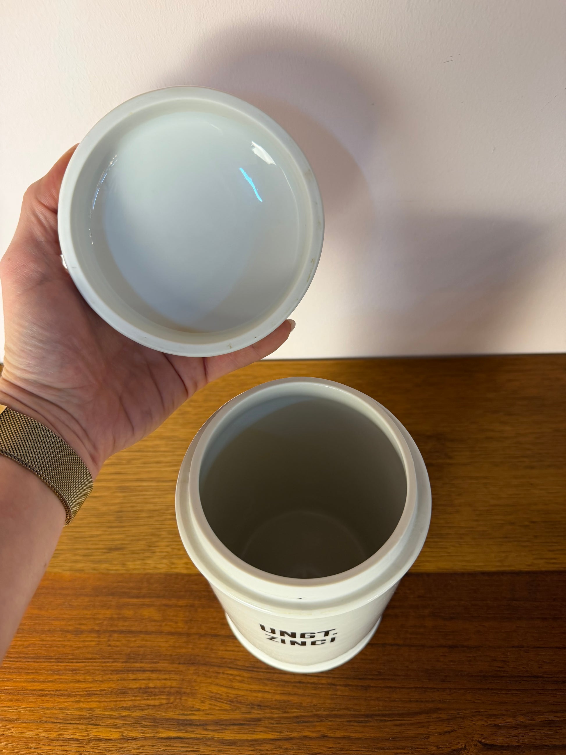 Apothekerdose Ungt. Zinci weiß Porzellan - 1000 ml
