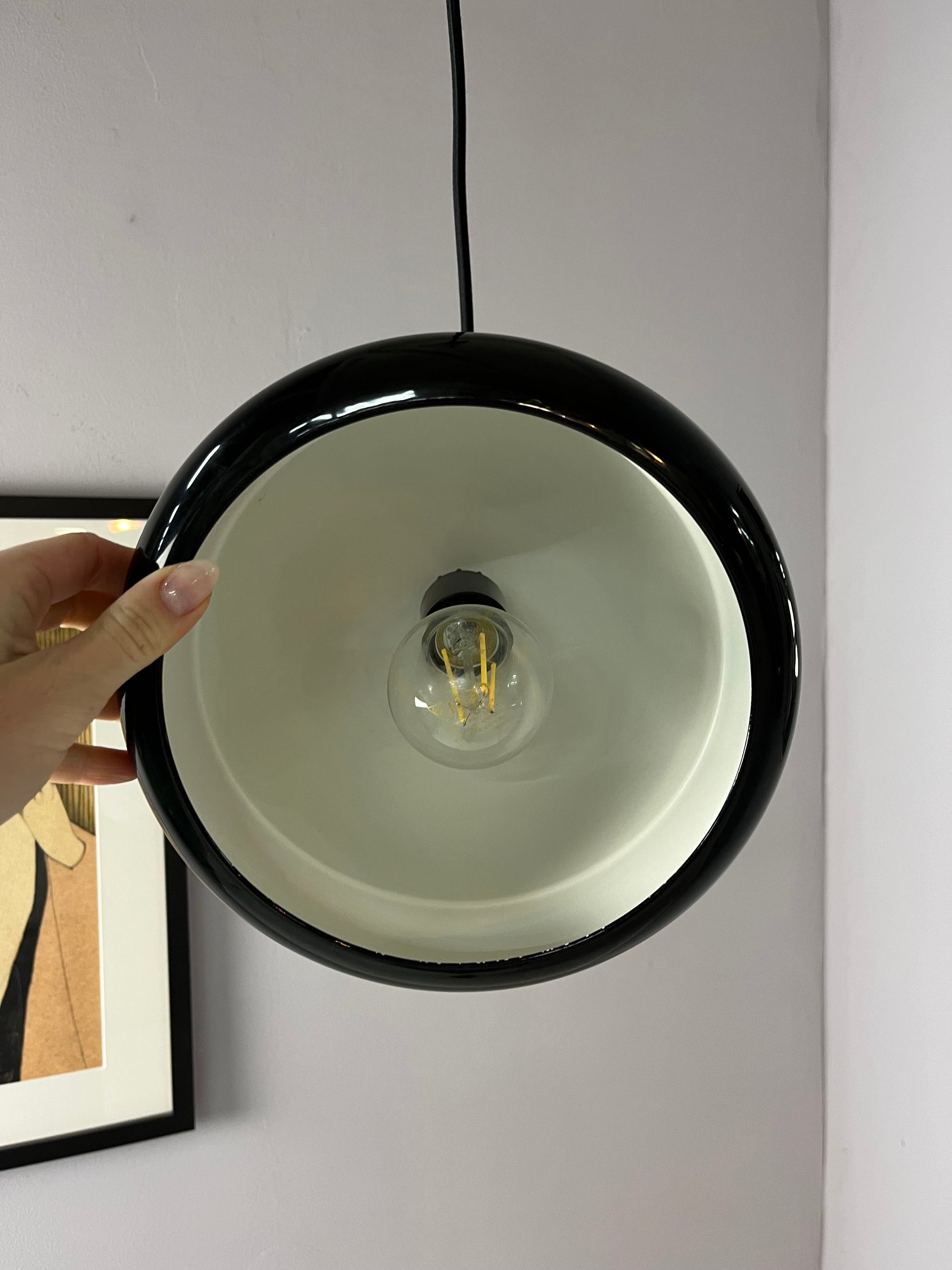 Hängelampe Bowlerhat schwarz