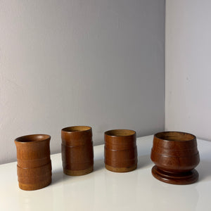 Stapelbare Vase Teak aus Dänemark
