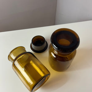 Set: 2x Apothekerglas braun
