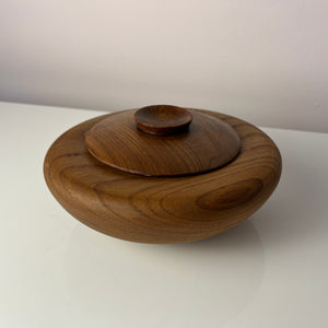 Dose Teak mit Deckel aus Dänemark