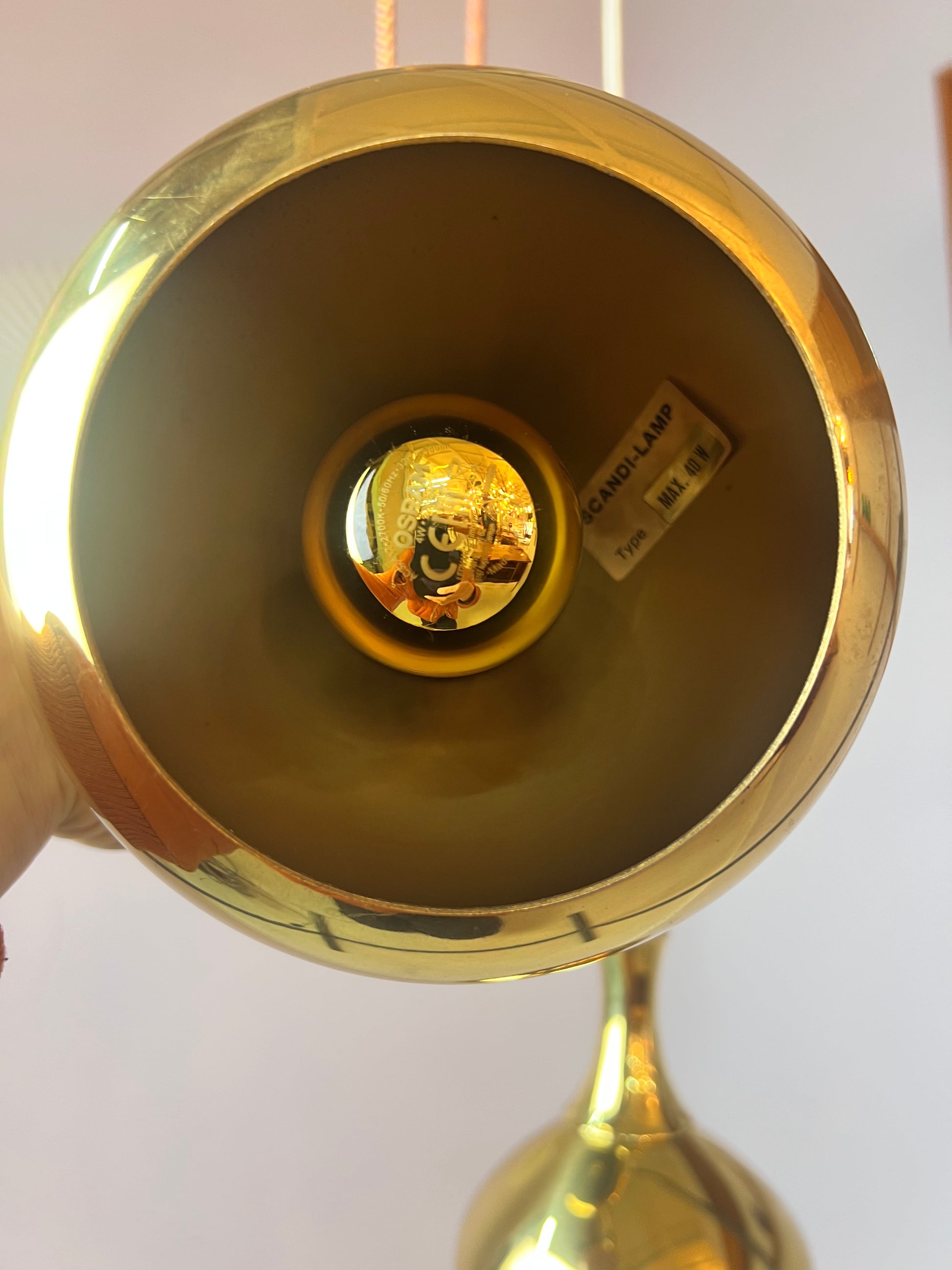 Hängelampe Messing von Scandi Lamp