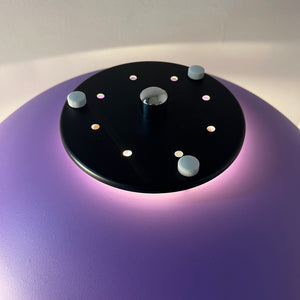 Tischlampe neu lackiert lila ocker aus Dänemark