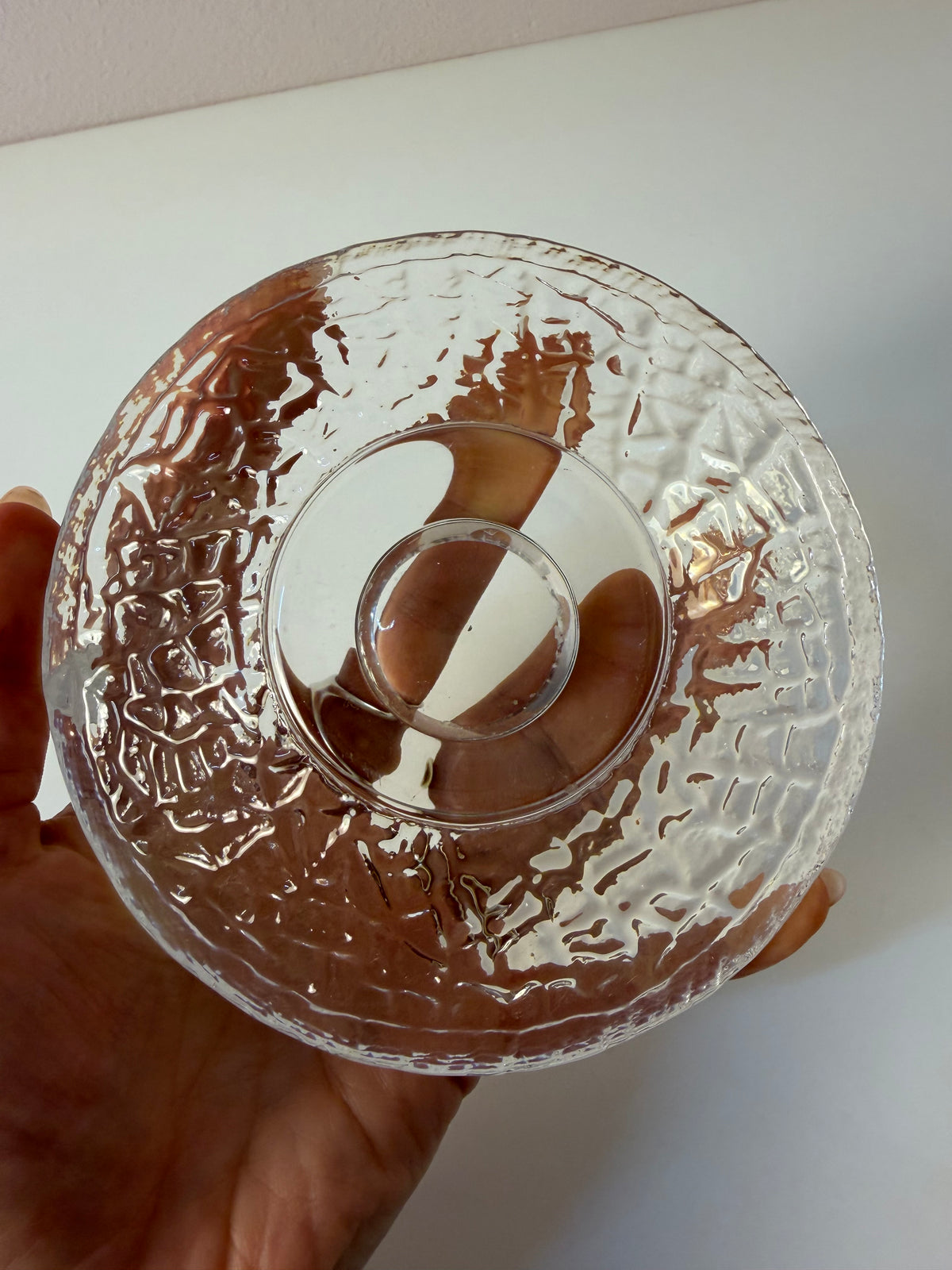 Set: 2x Diskus Kerzenhalter Kristallglas von Lars Hellsten für Orrefors