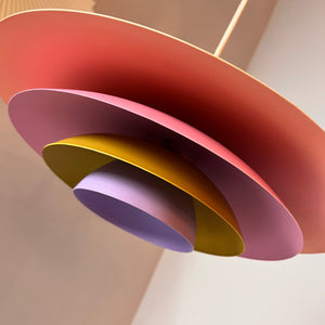 Lamellenlampe neu lackiert rosa orange