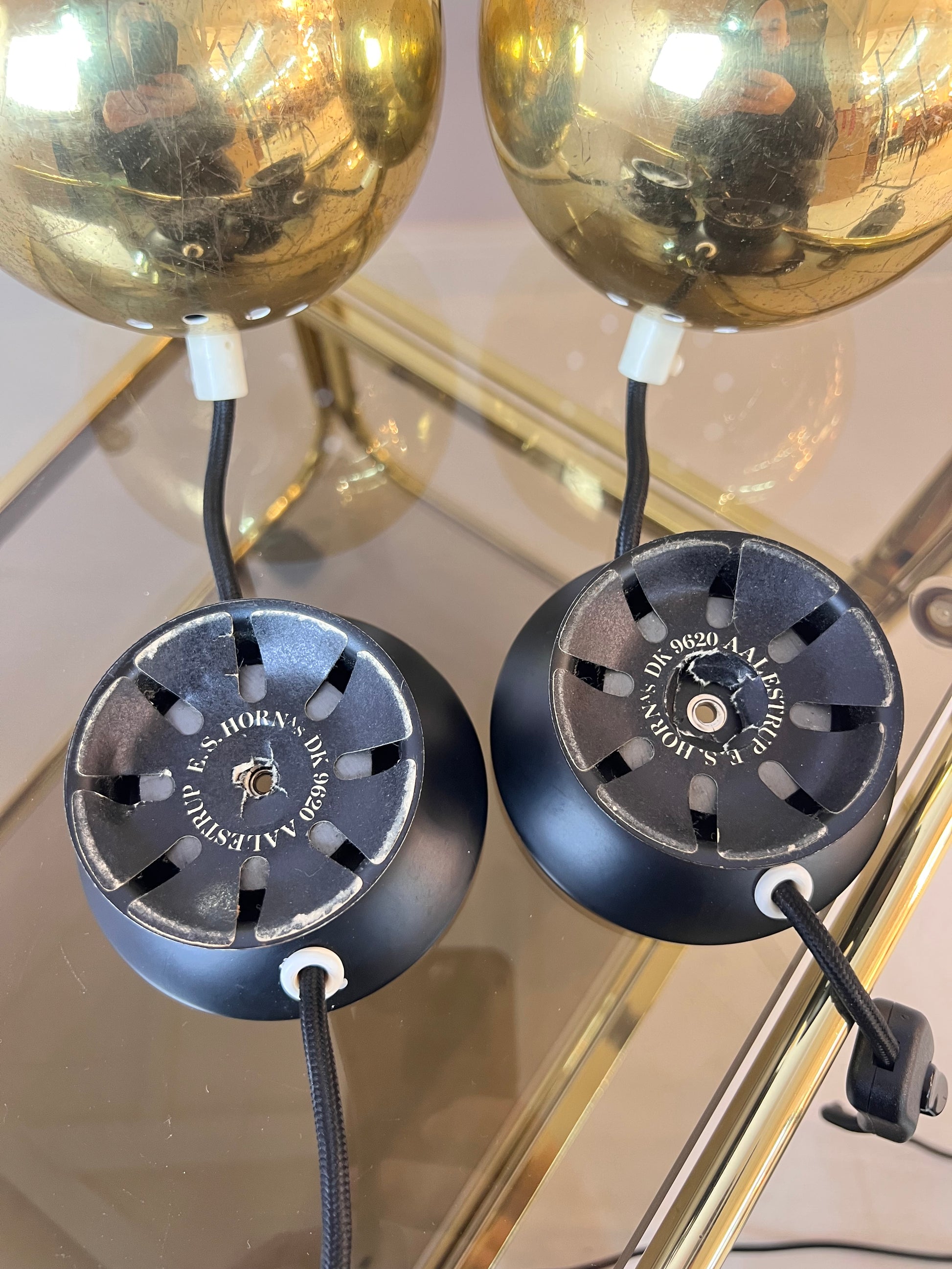 Set: 2x Kugellampe gold von Horn