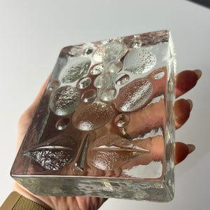 Solifleur Vase mit floralem Muster von Heiner Düsterhaus für Walther Glas
