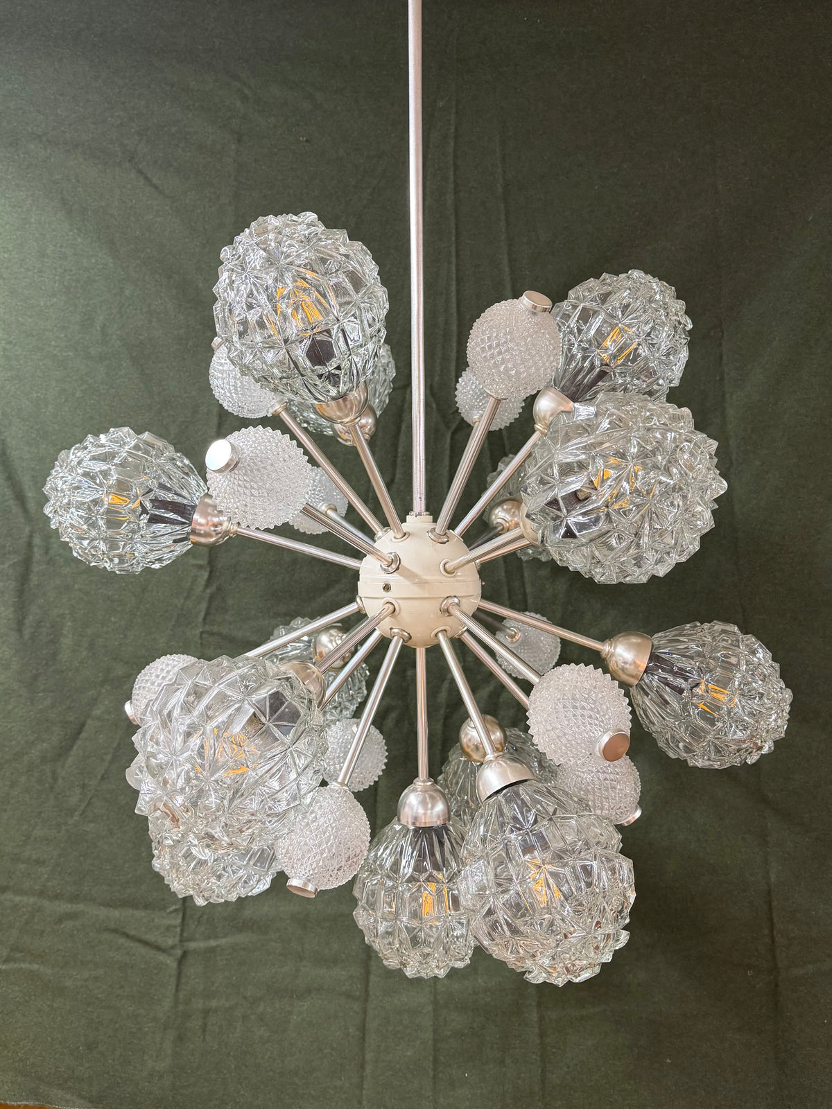 Sputnik Kronleuchter von Elektrofém ISZ