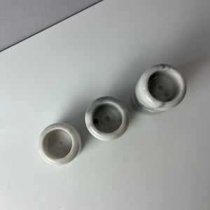 Set: Trio Kerzenständer Marmor