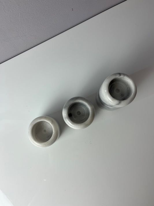 Set: Trio Kerzenständer Marmor