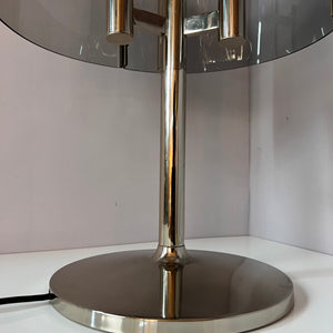 Tischlampe Chrom & Rauchacryl