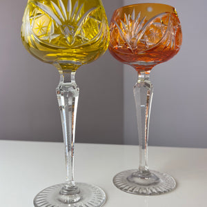 Set: 2x Römer Weinglas orange gelb Kristallglas
