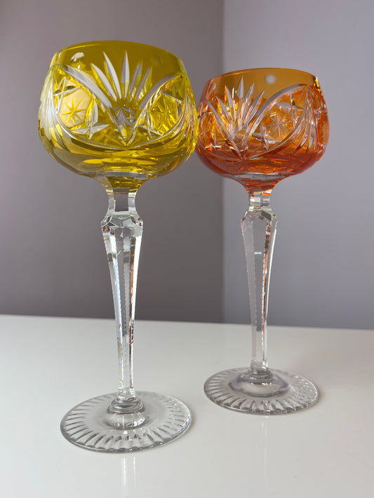 Set: 2x Römer Weinglas orange gelb Kristallglas