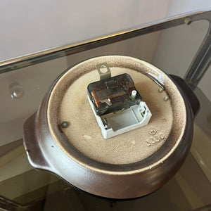Wanduhr grün braun Keramik