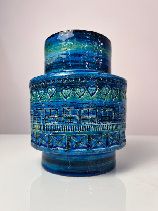 Vase Serie Rimini Blu von Aldo Londi für Bitossi