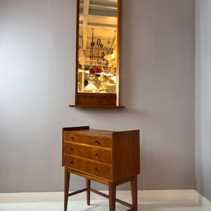 Set: Kommode mit Spiegel Teak