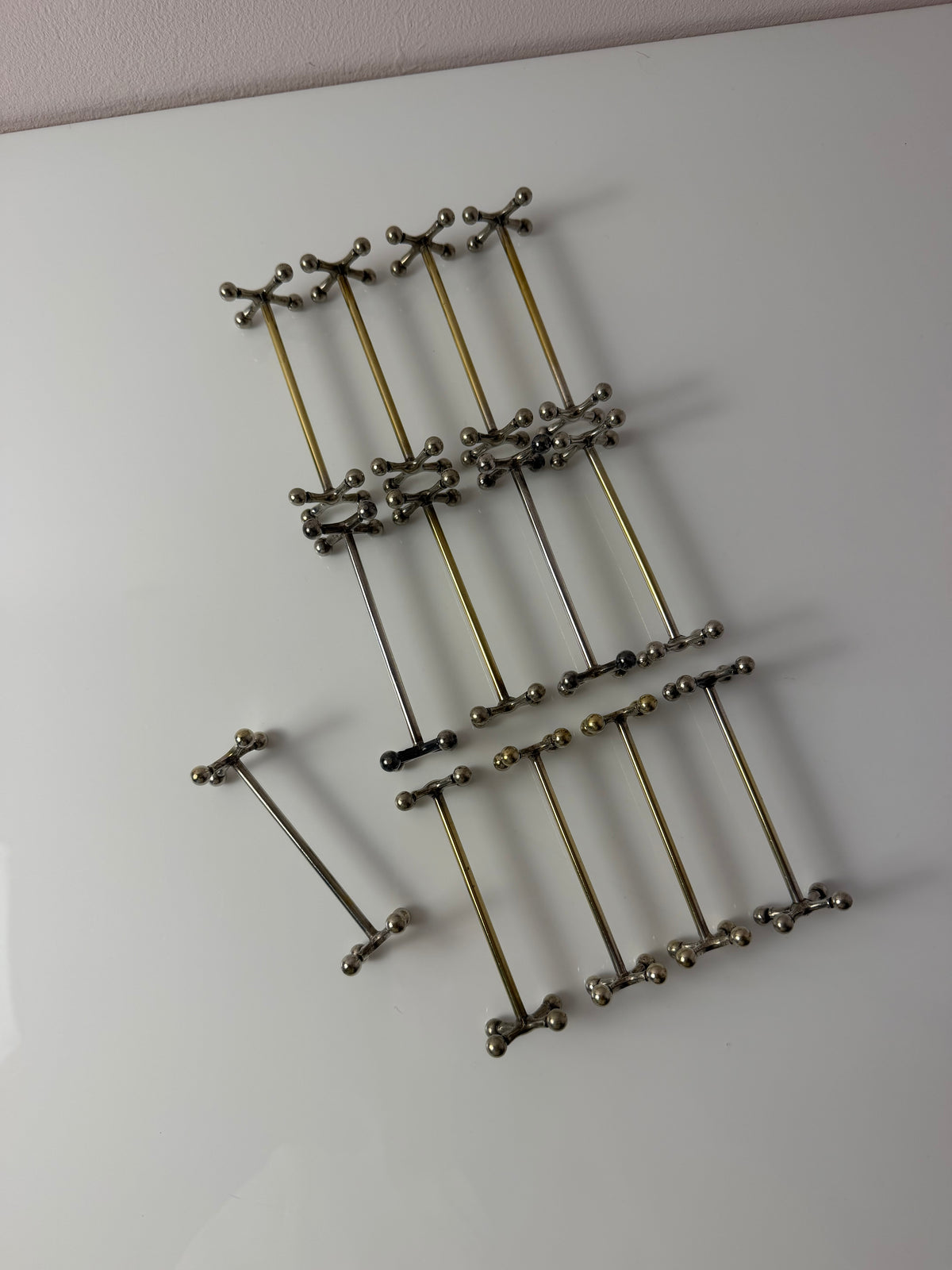 Set: 13x Besteckablage versilbert
