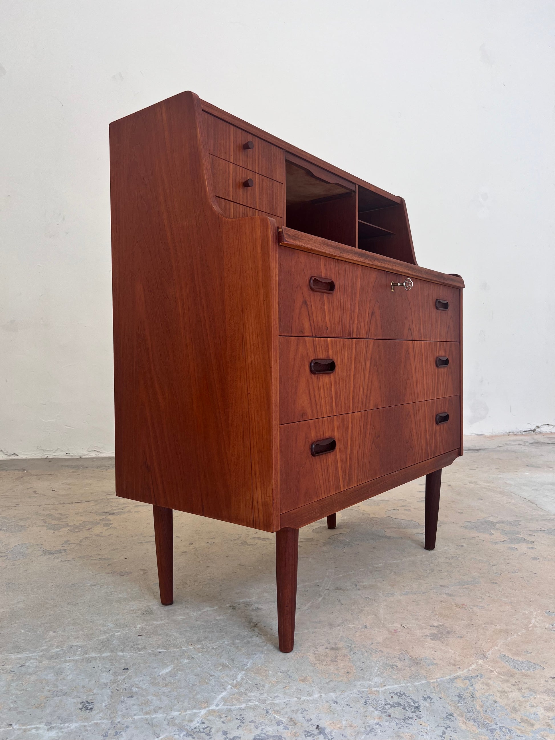 Sekretär Teak mit Spiegel aus Dänemark