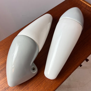 Set: 2x Wandlampe Modell 6035 hellgrau von Sigvard Bernadotte für Ifö