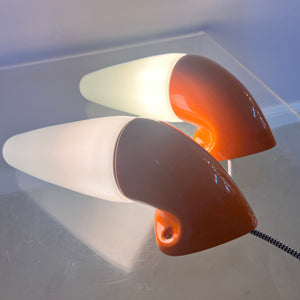 Set: 2x Wandlampe Modell 6035 orange von Sigvard Bernadotte für Ifö