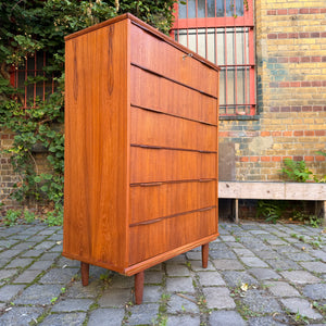Tallboy Kommode Teak mit Schloss aus Dänemark