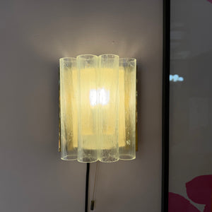 Wandlampe Eisglas Messing von Doria