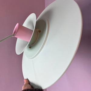 Lamellenlampe neu lackiert mint rosa