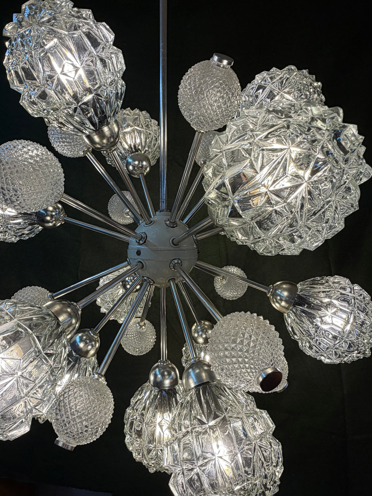 Sputnik Kronleuchter von Elektrofém ISZ