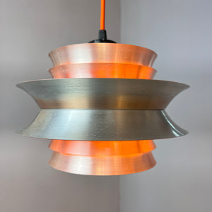 Lamellenlampe orange Chrom von Carl Thore