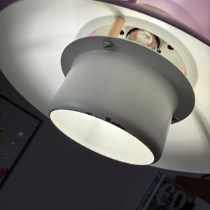 Lamellenlampe weiß lila von Formlight