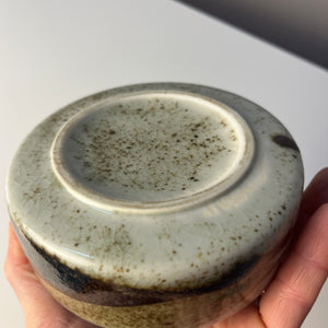 Druckaschenbecher grau braun Keramik von Erhard & Söhne