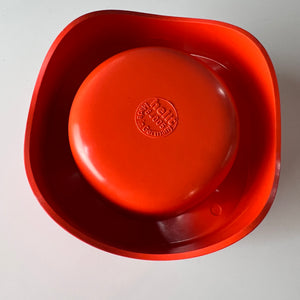 Set: 2 Aschenbecher orange rot von Walter Zeischegg für Helit