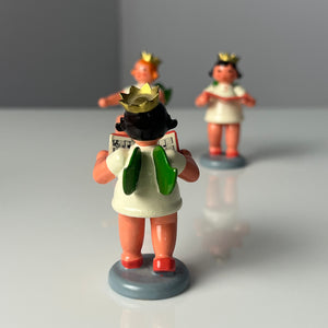 Set: 3x Engelmusikanten mit Krönchen von der Kunstgewerblichen Drechslerei Ellmann