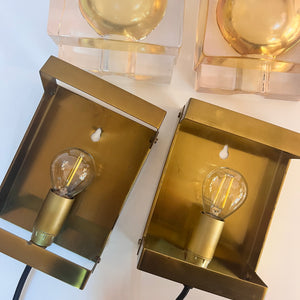 Wandlampe Maritim Typ 15806 Glas Messing von Vitrika