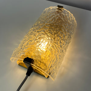 Wandlampe Glas Messing von Orrefors