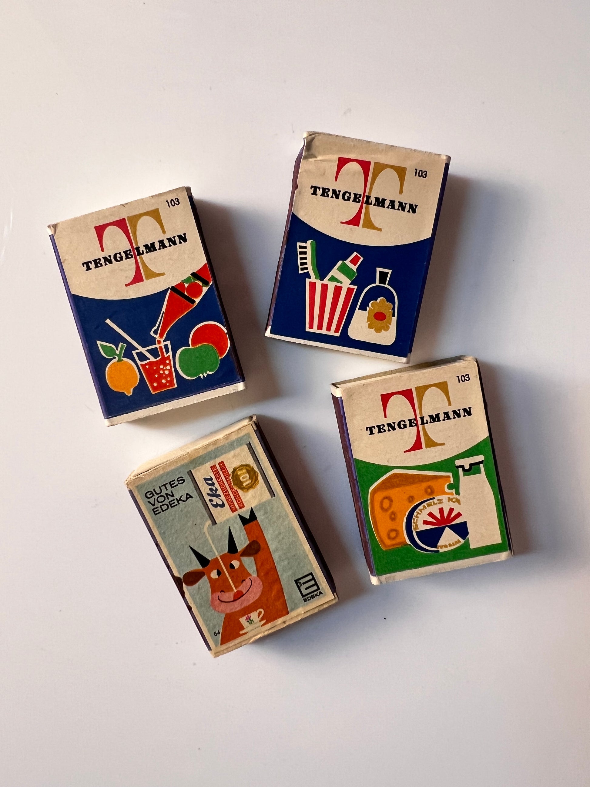 Set: Vintage Streichhölzer Tengelmann Edeka Sammlerobjekt
