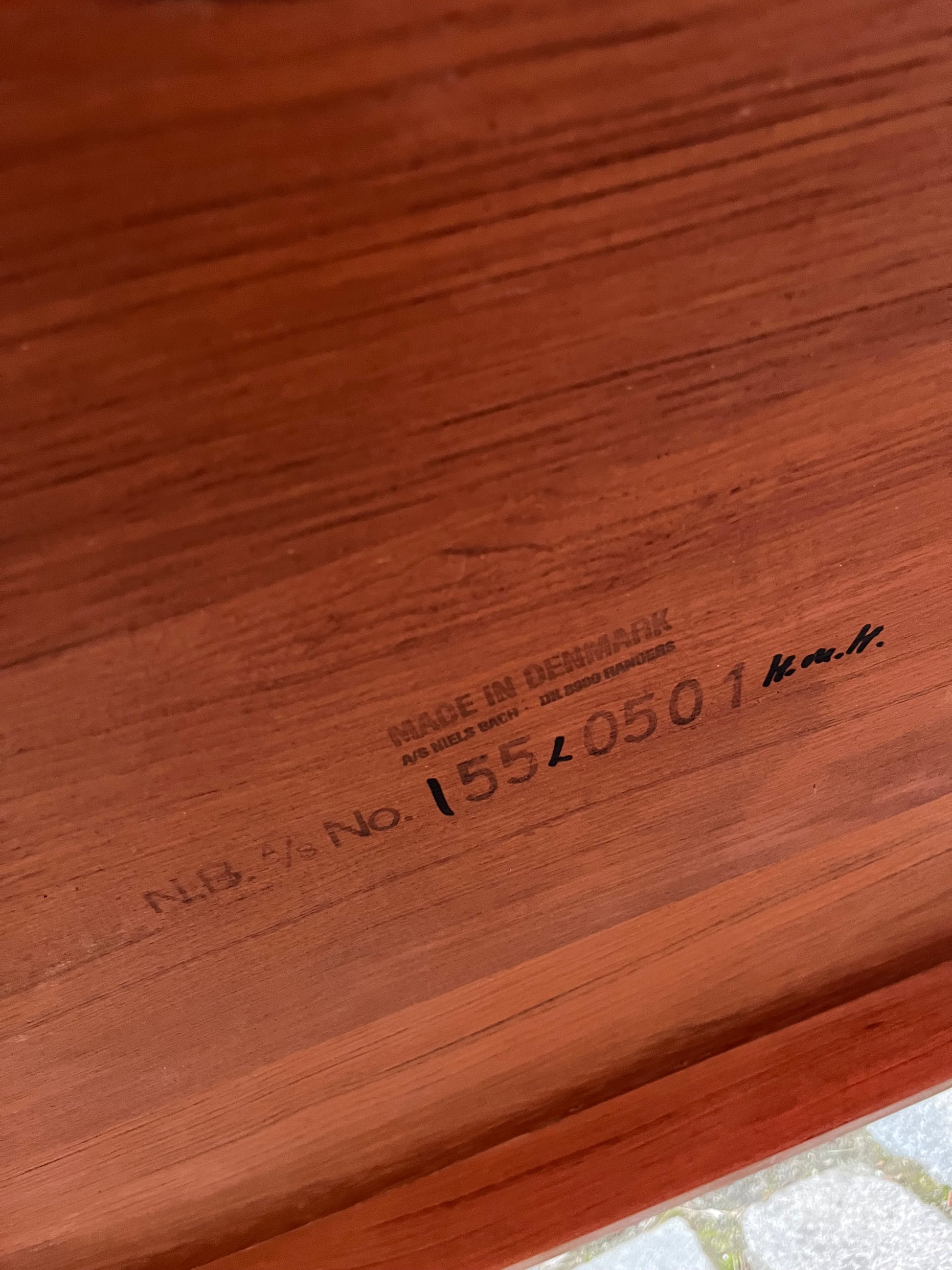 Ovaler Couchtisch Teak von Niels Bach