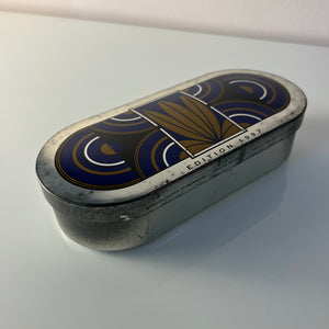 Tabak-Dose Edition 1997 schwarz blau Metall