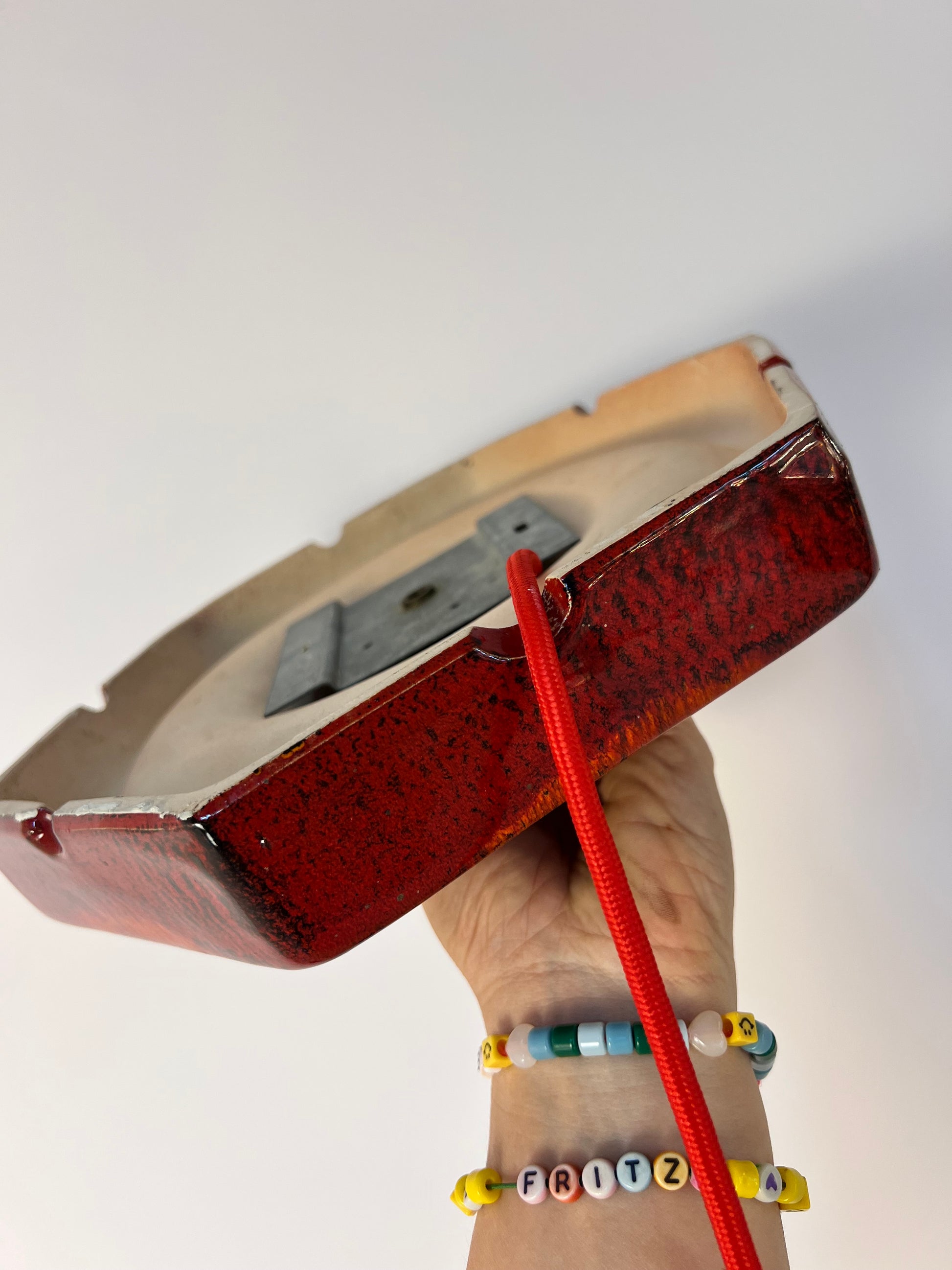 Wandlampe rot Keramik von Hustadt Leuchten