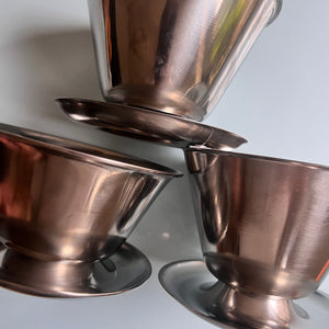 Set: 3x Eisbecher Stainless Steel aus Dänemark