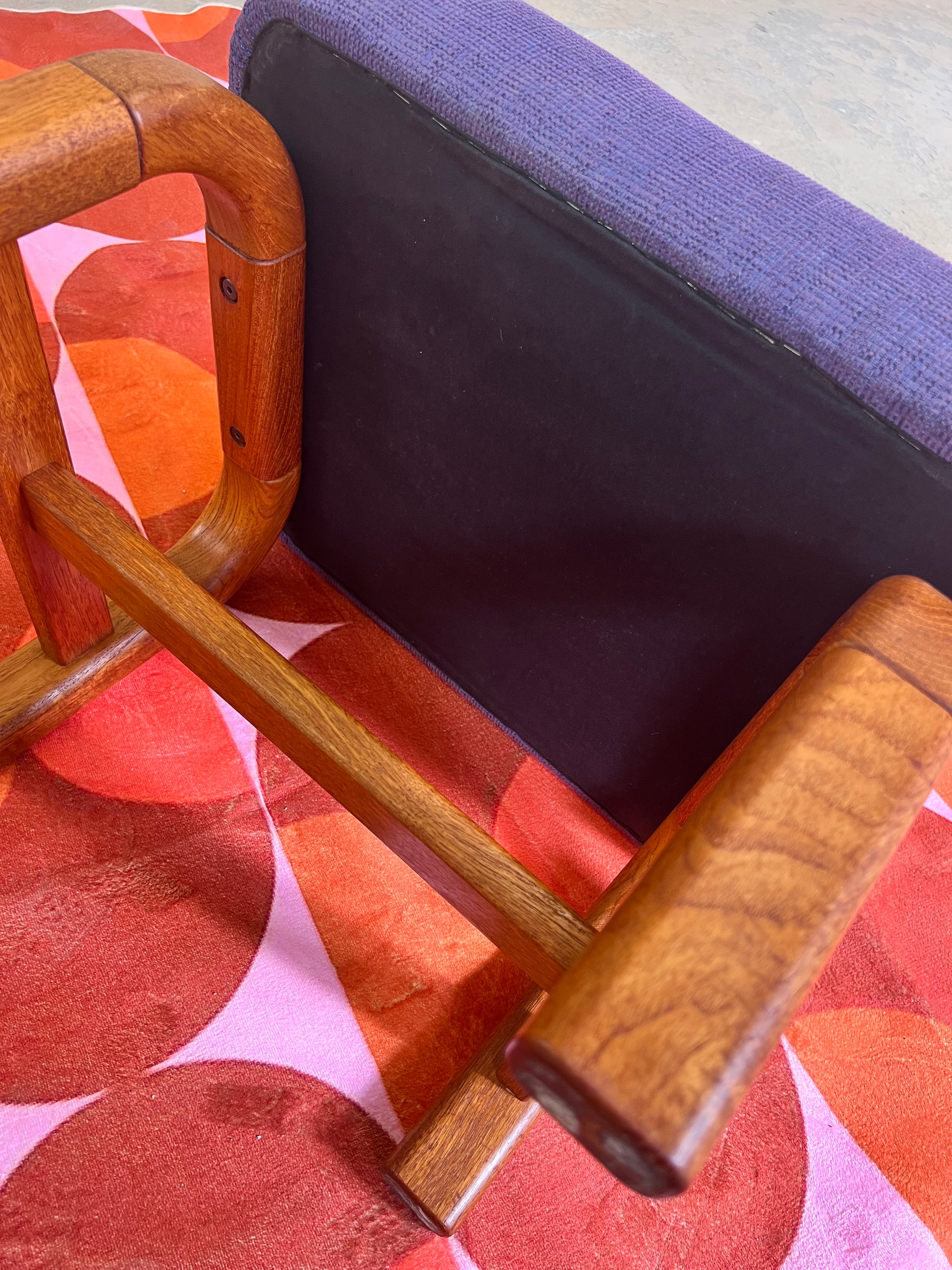 Hocker lila Teak von Preben Schou