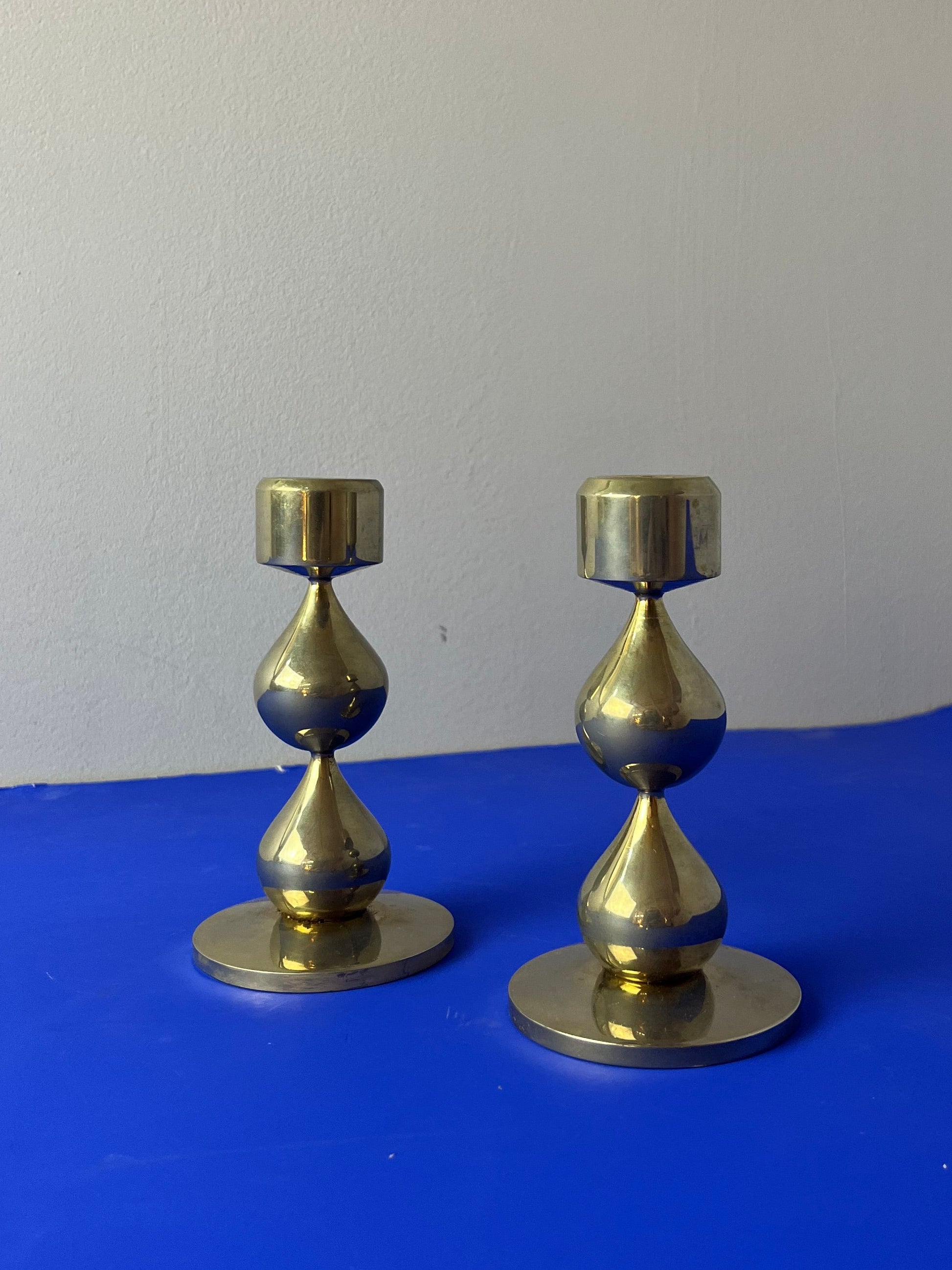 Kerzenständer vergoldet von Hugo Asmussen für Asmussen Design