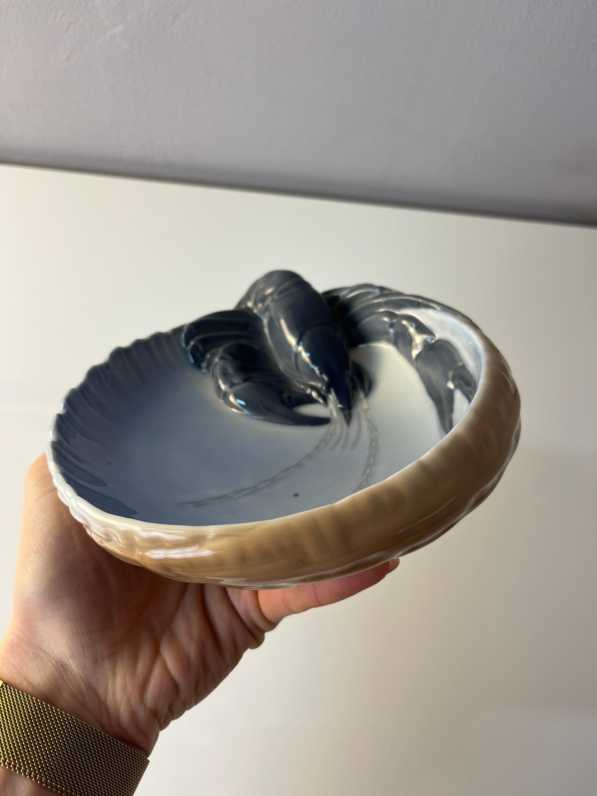 Schale Hummer Typ 3277 ∅ 16,5 cm von Erik Nielsen für Royal Copenhagen