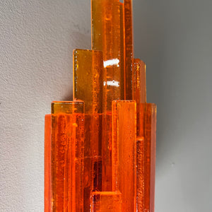 Wandlampe orange von Claus Bolby für Cebo