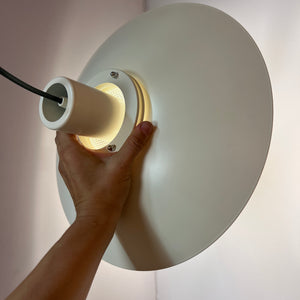Lamellenlampe Dänemark cremeweiss
